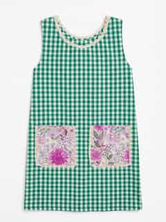 Robe Jade coloris Vichy vert