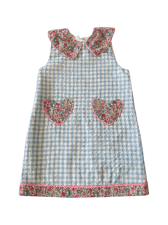 Robe Lova coloris Vichy bleu